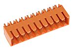 Conector macho para PCB WeidmÃller serie OMNIMATE SL de 10 vías, 1 fila, paso 3.5mm, para soldar, Orificio Pasante