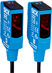 Fotocélula rectangular Sick, Sistema Barrera de Luz, alcance 10 m, salida Conmutación de luz/oscuridad, PNP, Conector