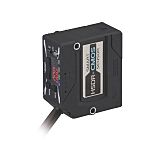 Fotocélula rectangular Omron, Sistema Difuso, alcance 100 mm, salida NPN, Cable de 2 m