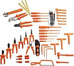 Kit de herramientas SAM, Bolsa de 45 piezas para Electricista, contiene Llave transversal, alicates de corte, cuchilla
