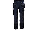 Pantalones de trabajo, Negro, Algodón, elastano, poliéster Oxford 35plg M