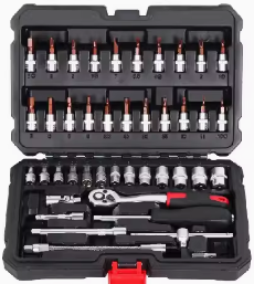 Maletín de herramientas de carraca  1/4" -  46 Piezas